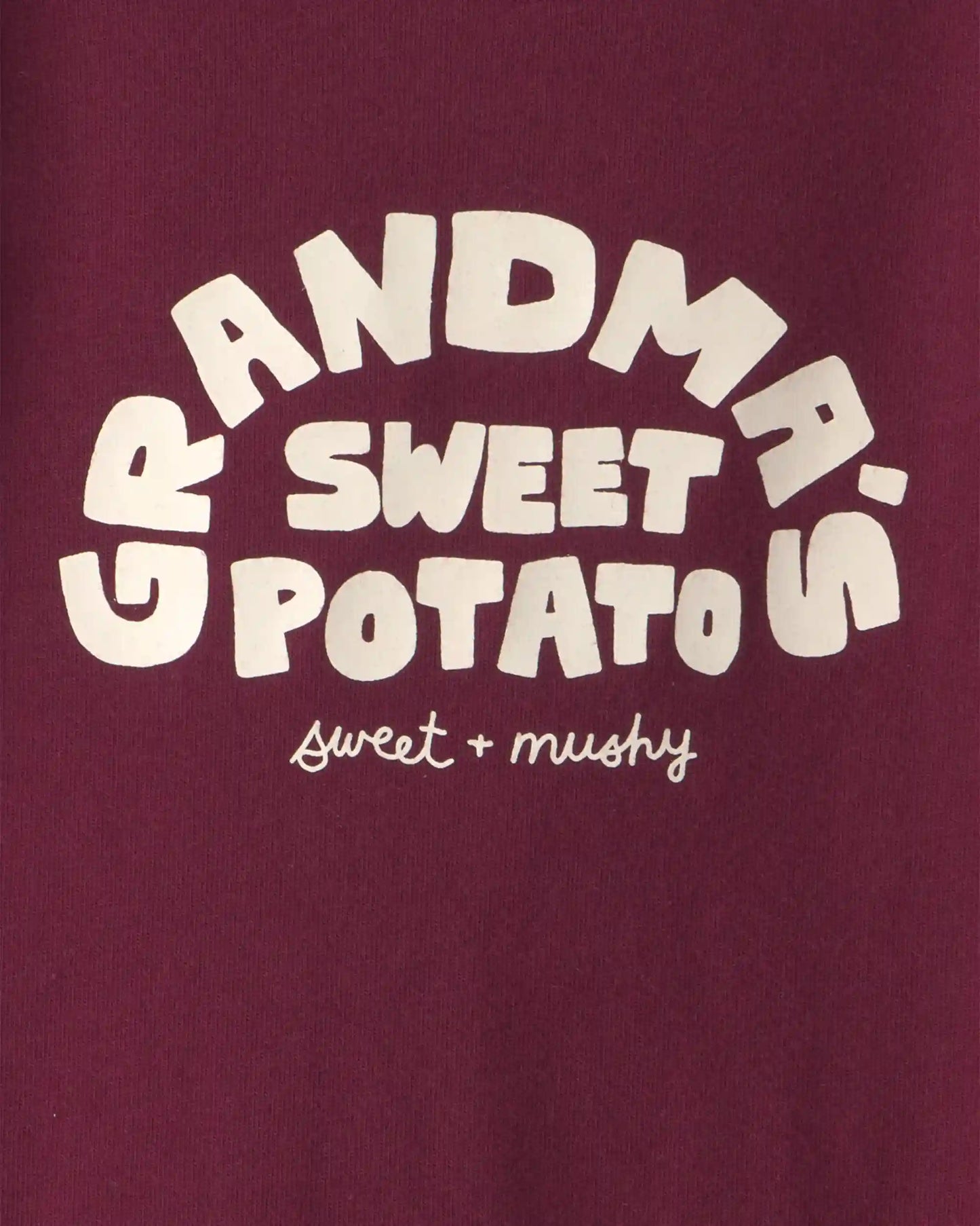 Baby 'Grandma's Sweet Potato' Long-Sleeve Graphic Bodysuit - Maroon