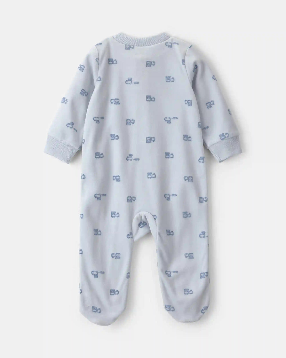 Baby Boy 'Baby Brother' Fleece 2-Way Zip Sleep & Play Pajamas - Blue