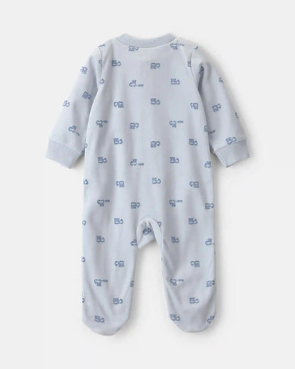 Baby Boy 'Baby Brother' Fleece 2-Way Zip Sleep & Play Pajamas - Blue