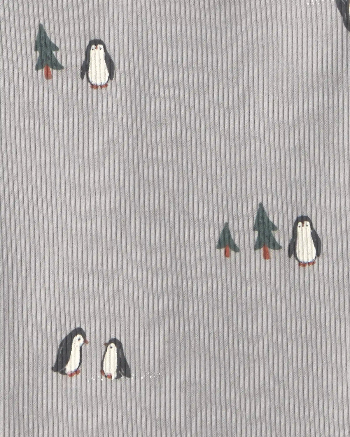 Baby Boy 3-Pack Penguin Long-Sleeve Multipack Bodysuits - Grey