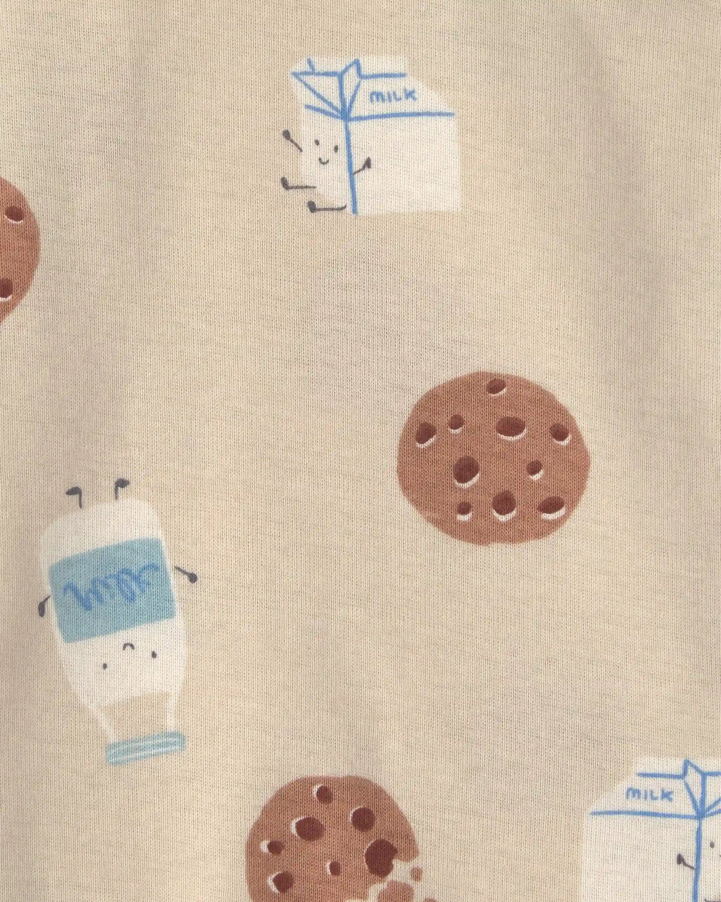 Baby Boy 3-Piece Milk & Cookies Long-Sleeve Bodysuit & Pant Set - Blue/Cream