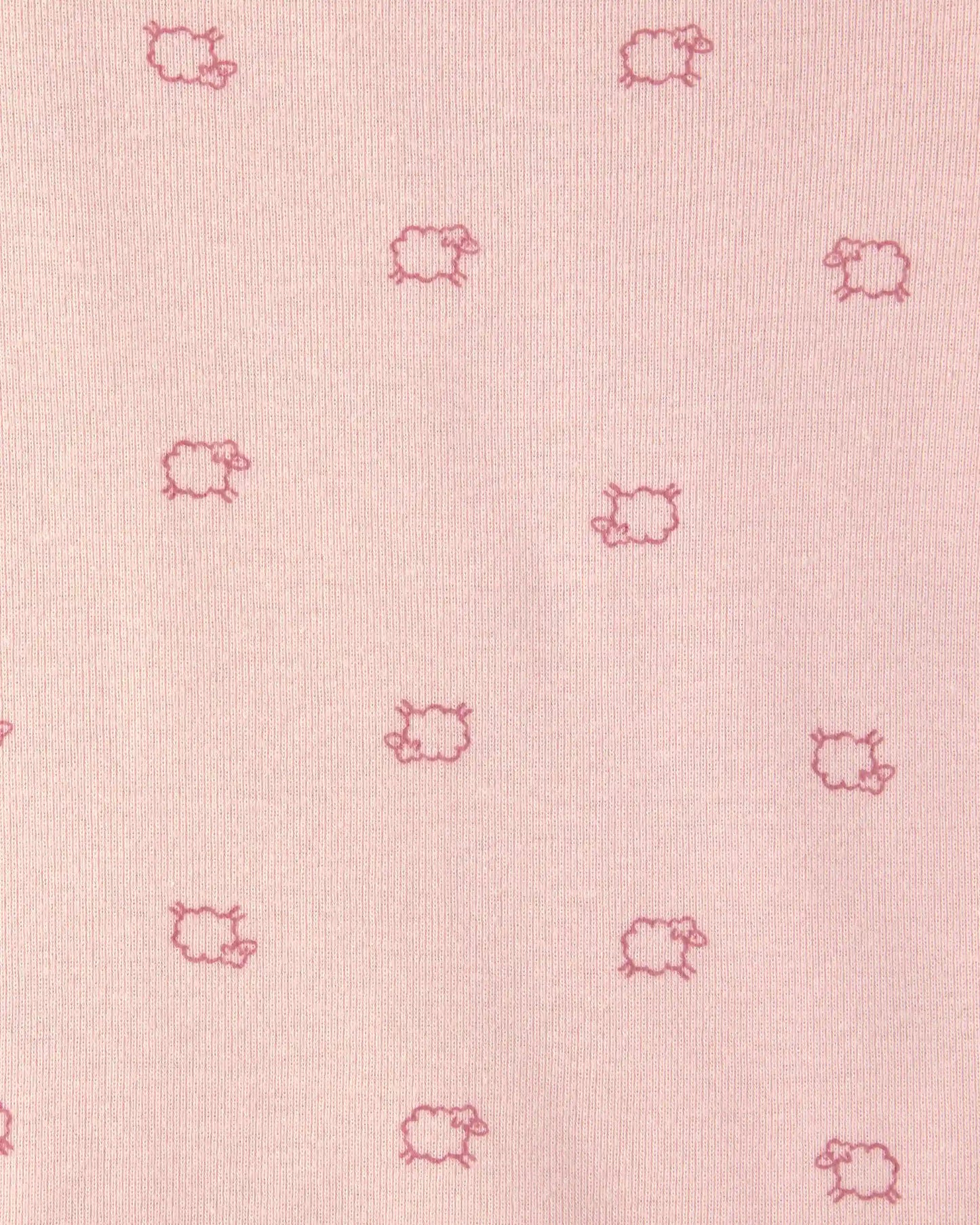 Baby Girl 3-Piece Sheep Long-Sleeve Bodysuit & Pant Set - Pink/Cream