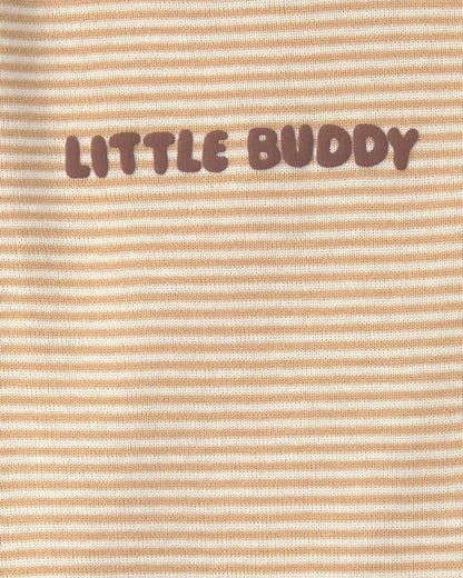 Baby Boy 3-Piece Dog Long-Sleeve Bodysuit & Pant Set - Brown/Cream