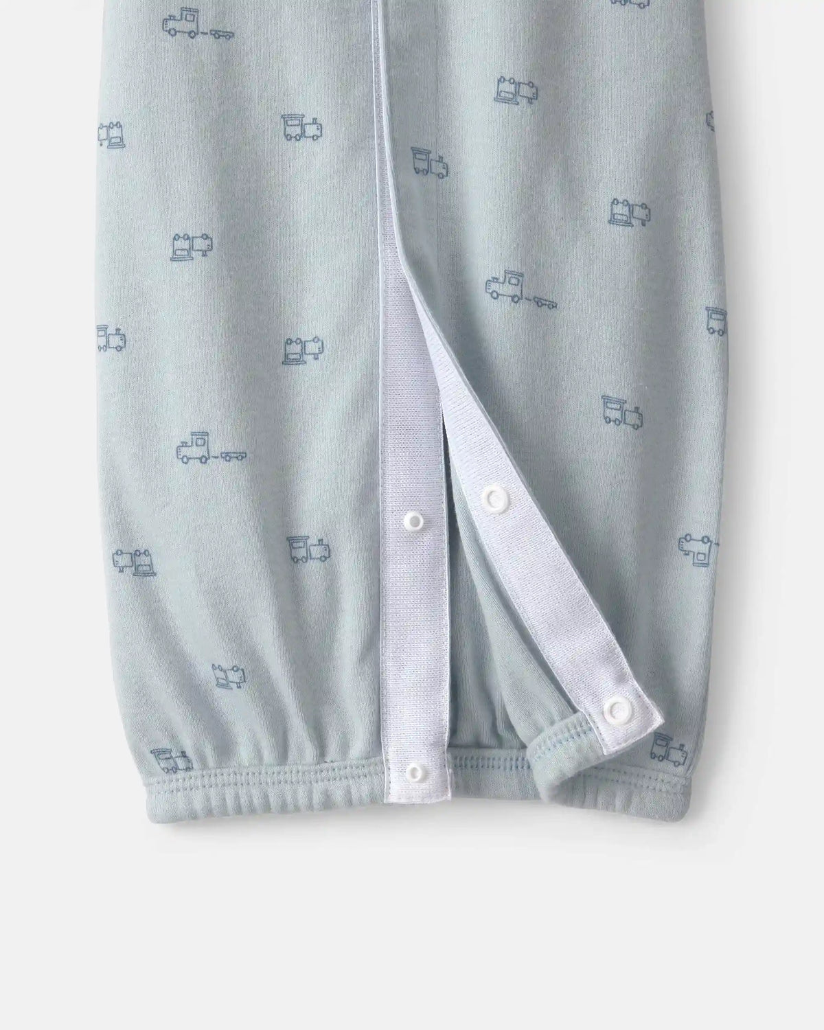 Baby Boy Train Long-Sleeve Sleeper Gown - Blue