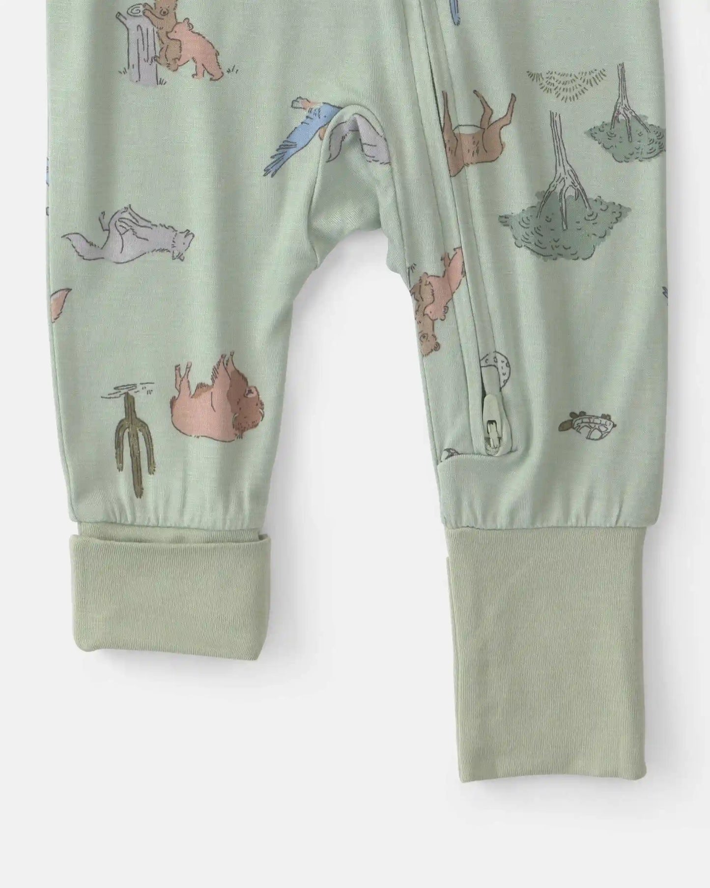 Baby Boy Desert PurelySoft™ 2-Way Zip Sleep & Play Pajamas - Green
