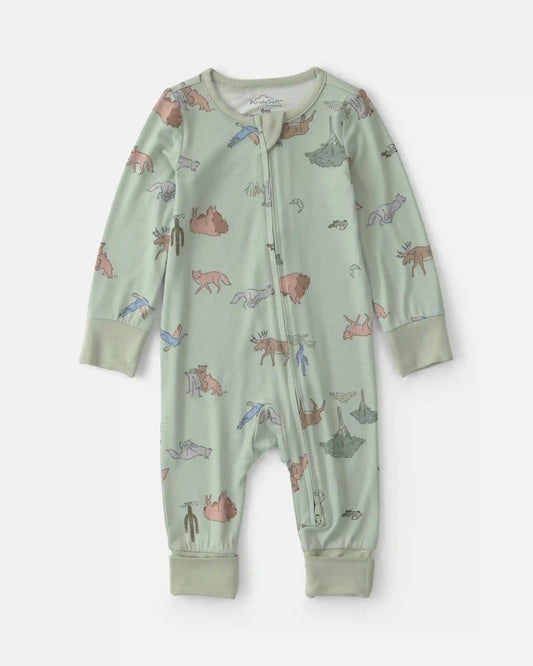 Baby Boy Desert PurelySoft™ 2-Way Zip Sleep & Play Pajamas - Green