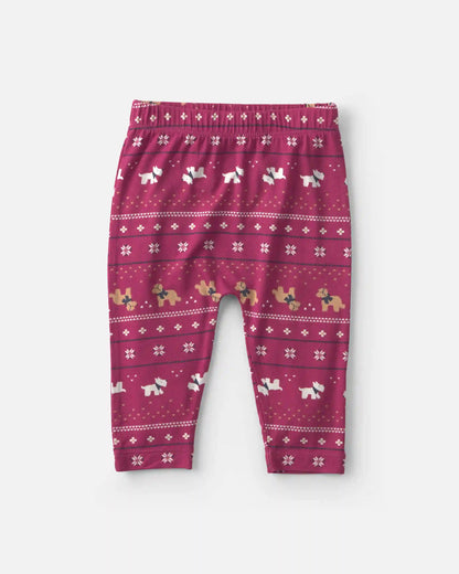 Baby 2-Piece Fair Isle PurelySoft™ Long-Sleeve Bodysuit & Pant Set - Burgundy