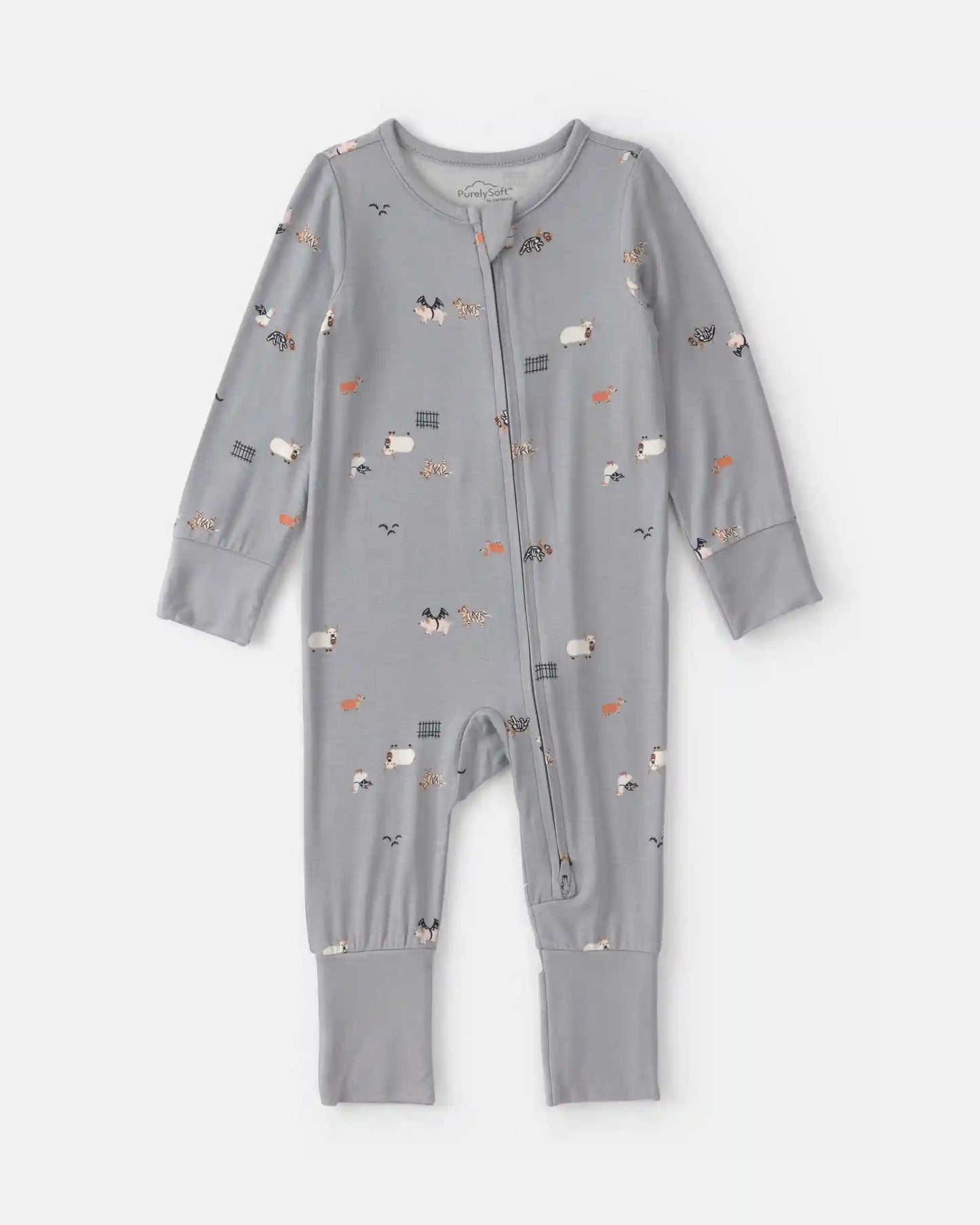 Baby Halloween PurelySoft™ 2-Way Zip Sleep & Play Pajamas - Grey