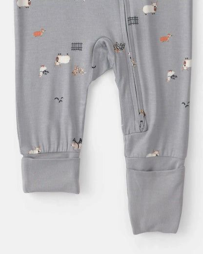 Baby Halloween PurelySoft™ 2-Way Zip Sleep & Play Pajamas - Grey