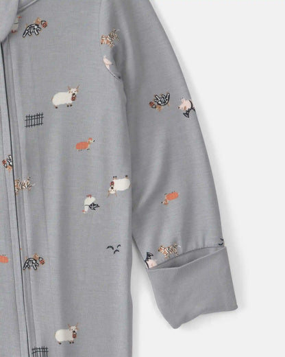 Baby Halloween PurelySoft™ 2-Way Zip Sleep & Play Pajamas - Grey