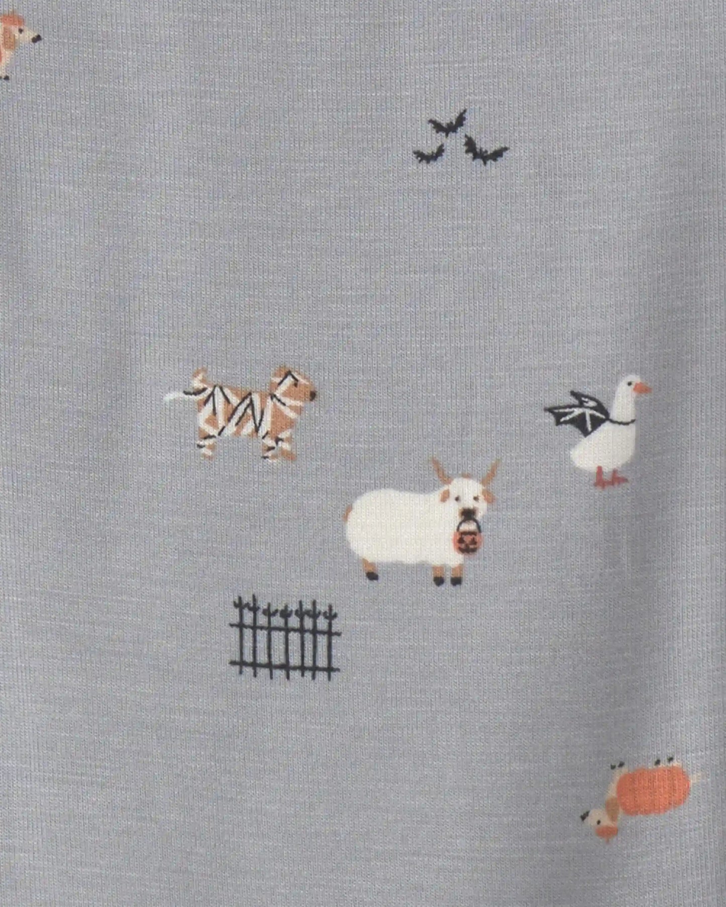 Baby Halloween PurelySoft™ 2-Way Zip Sleep & Play Pajamas - Grey