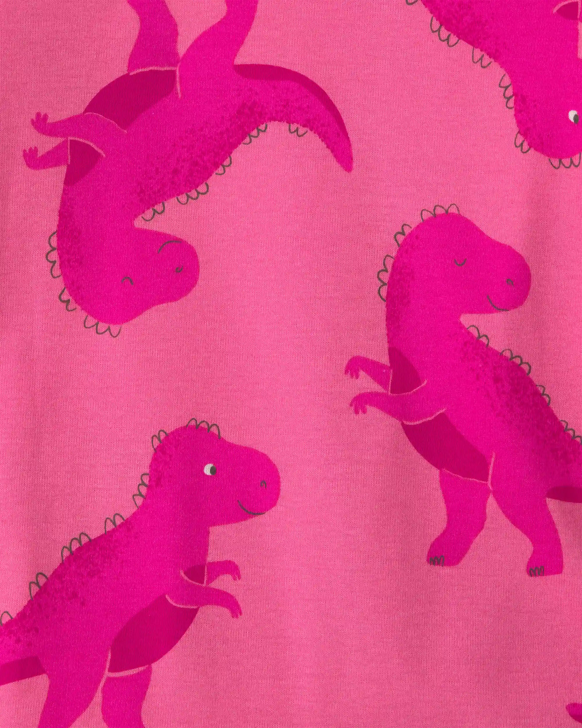 Baby Girl 4-Piece Dino Heart Cotton Snug Fit Pajama Set - Pink