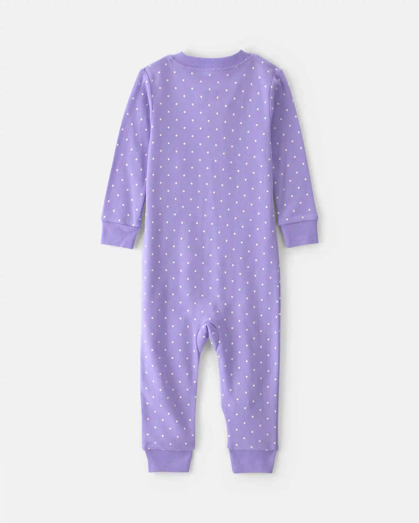 Baby Girl 1-Piece Pets 2-Way Zip 100% Cotton Snug Fit Pajama - Purple