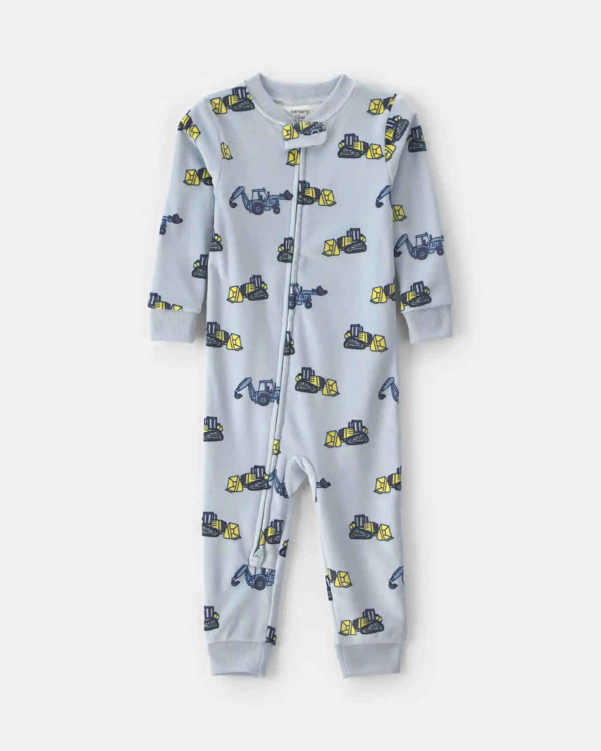 Baby Boy 1-Piece Construction 2-Way Zip DreamPlush Snug Fit Pajama - Blue