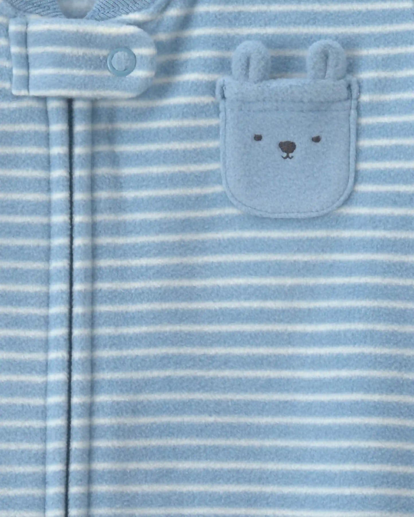 Baby Boy Striped Fleece Sleep Bag - Blue