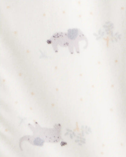 Baby Boy Elephant Fleece Sleep Bag - Cream