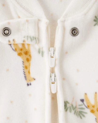 Baby Giraffe Fleece Sleep Bag - Cream