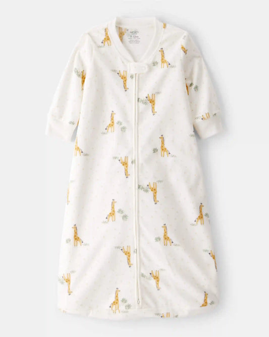 Baby Giraffe Fleece Sleep Bag - Cream