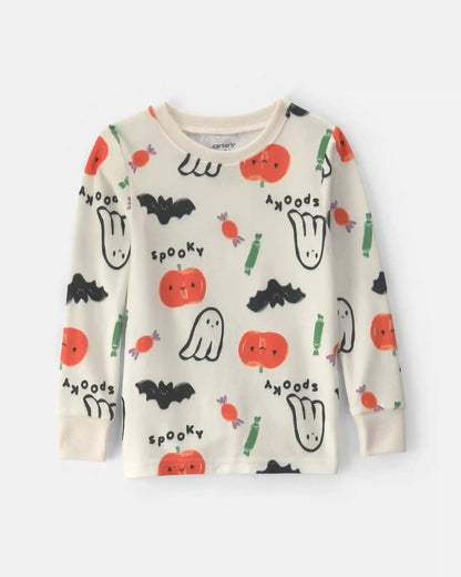 Baby Halloween Print 2-Piece Pajama Set - Cream