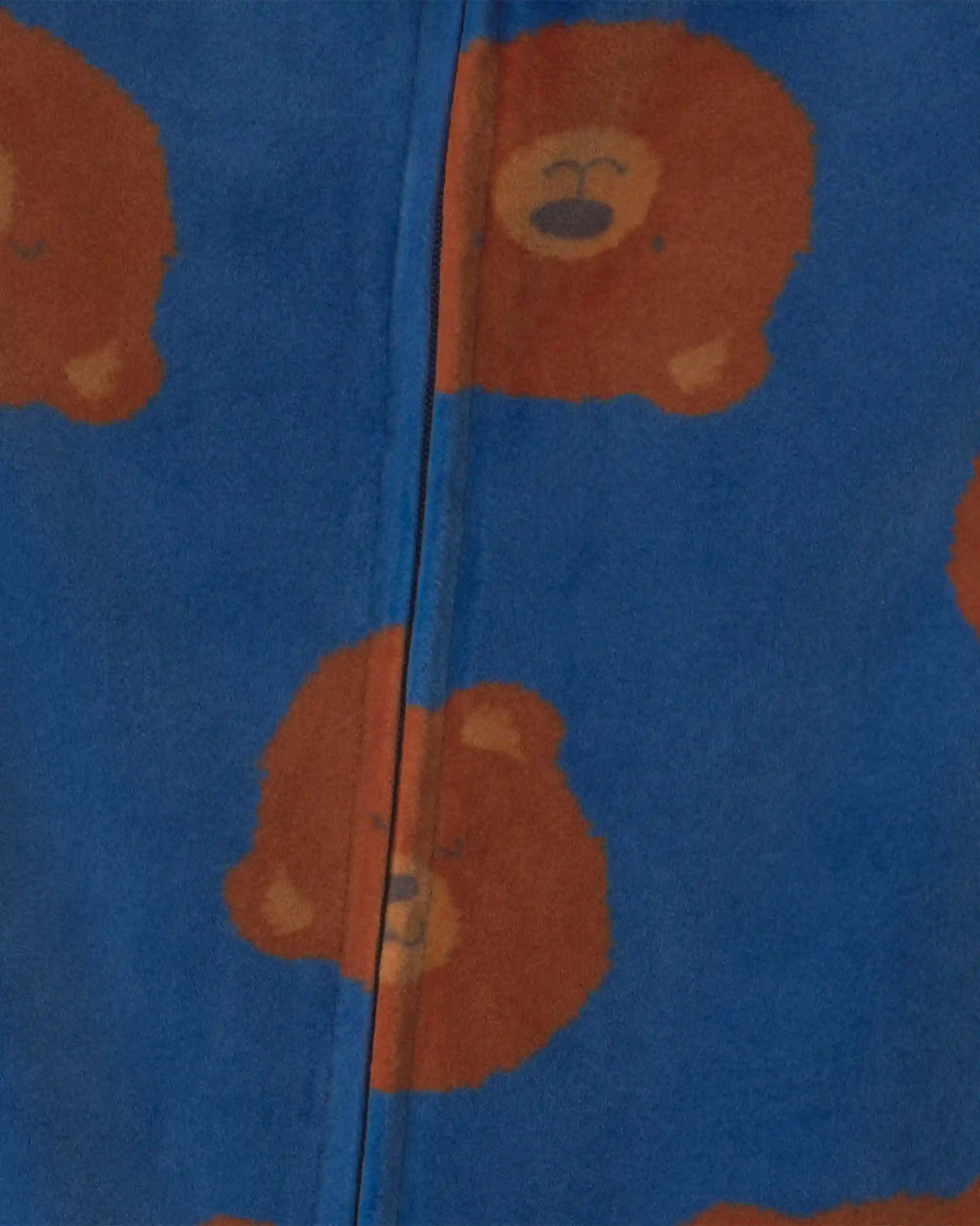 Baby Boy 1-Piece Bear 2-Way Zip DreamPlush Snug Fit Pajama - Navy Blue