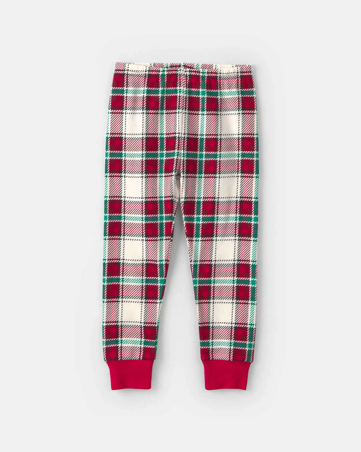 Baby 2-Piece Christmas Plaid 100% Cotton Snug Fit Pajama Set - Red/Green