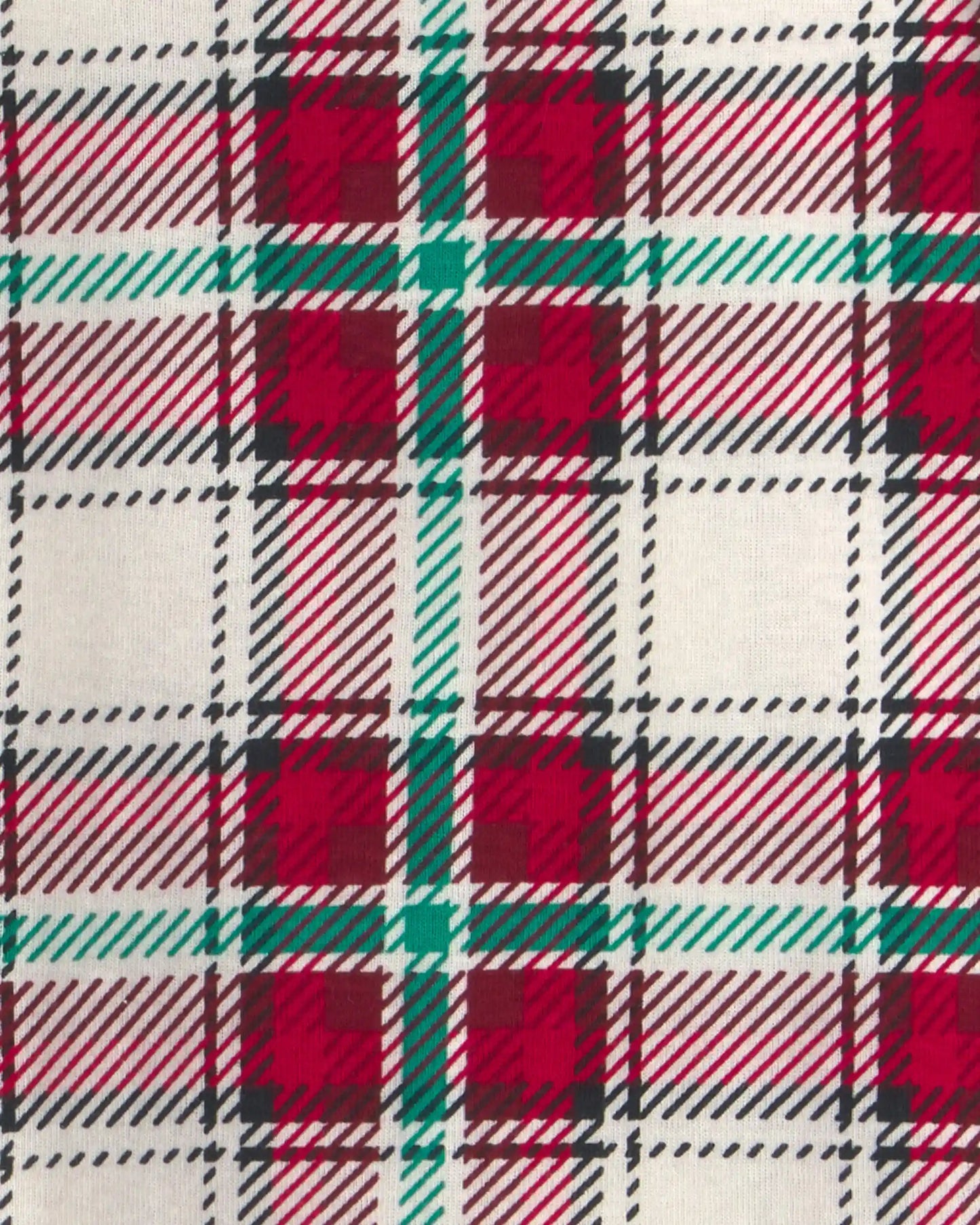 Baby 2-Piece Christmas Plaid 100% Cotton Snug Fit Pajama Set - Red/Green