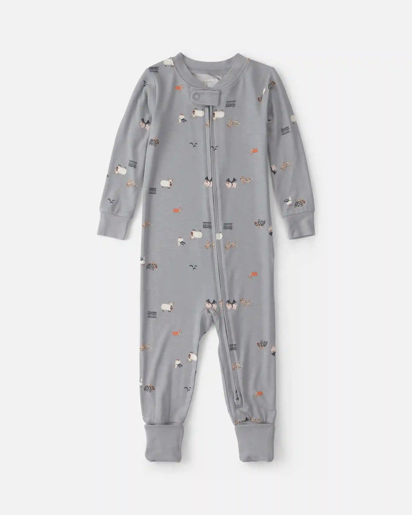 Baby 1-Piece Halloween PurelySoft™ Snug Fit Pajama - Grey