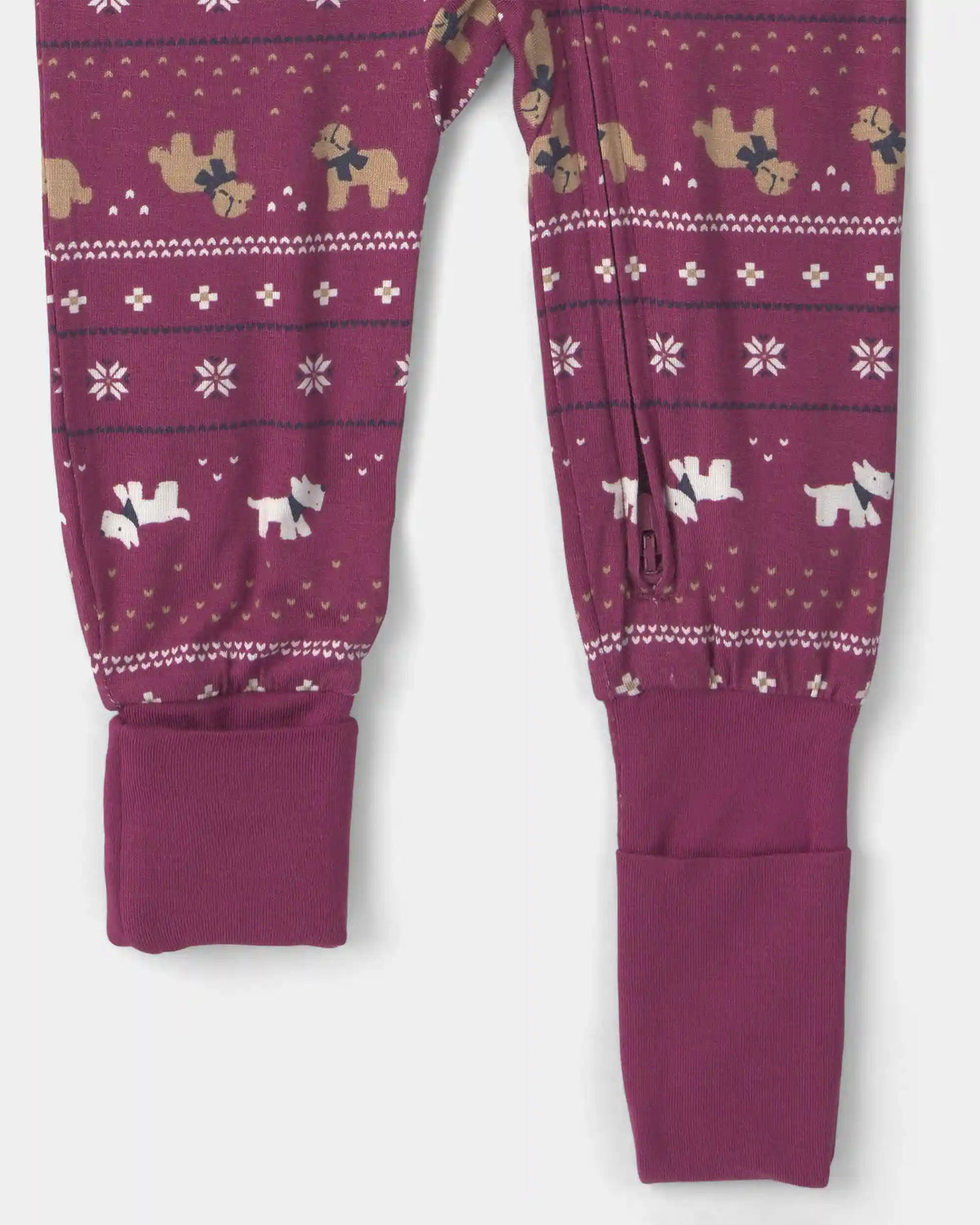 Baby 1-Piece Fair Isle PurelySoft™ Snug Fit Pajama - Burgundy