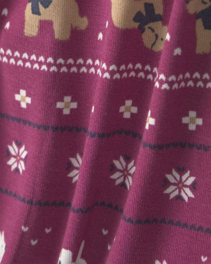 Baby 1-Piece Fair Isle PurelySoft™ Snug Fit Pajama - Burgundy