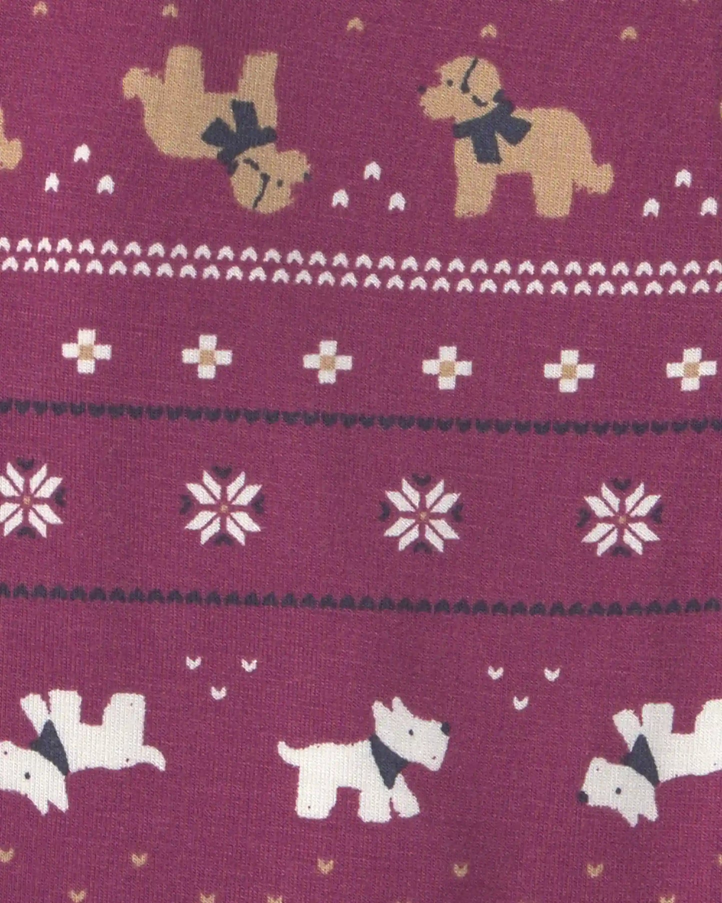 Baby 1-Piece Fair Isle PurelySoft™ Snug Fit Pajama - Burgundy
