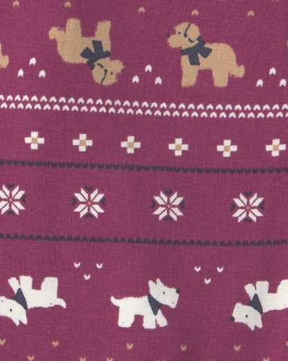 Baby 1-Piece Fair Isle PurelySoft™ Snug Fit Pajama - Burgundy