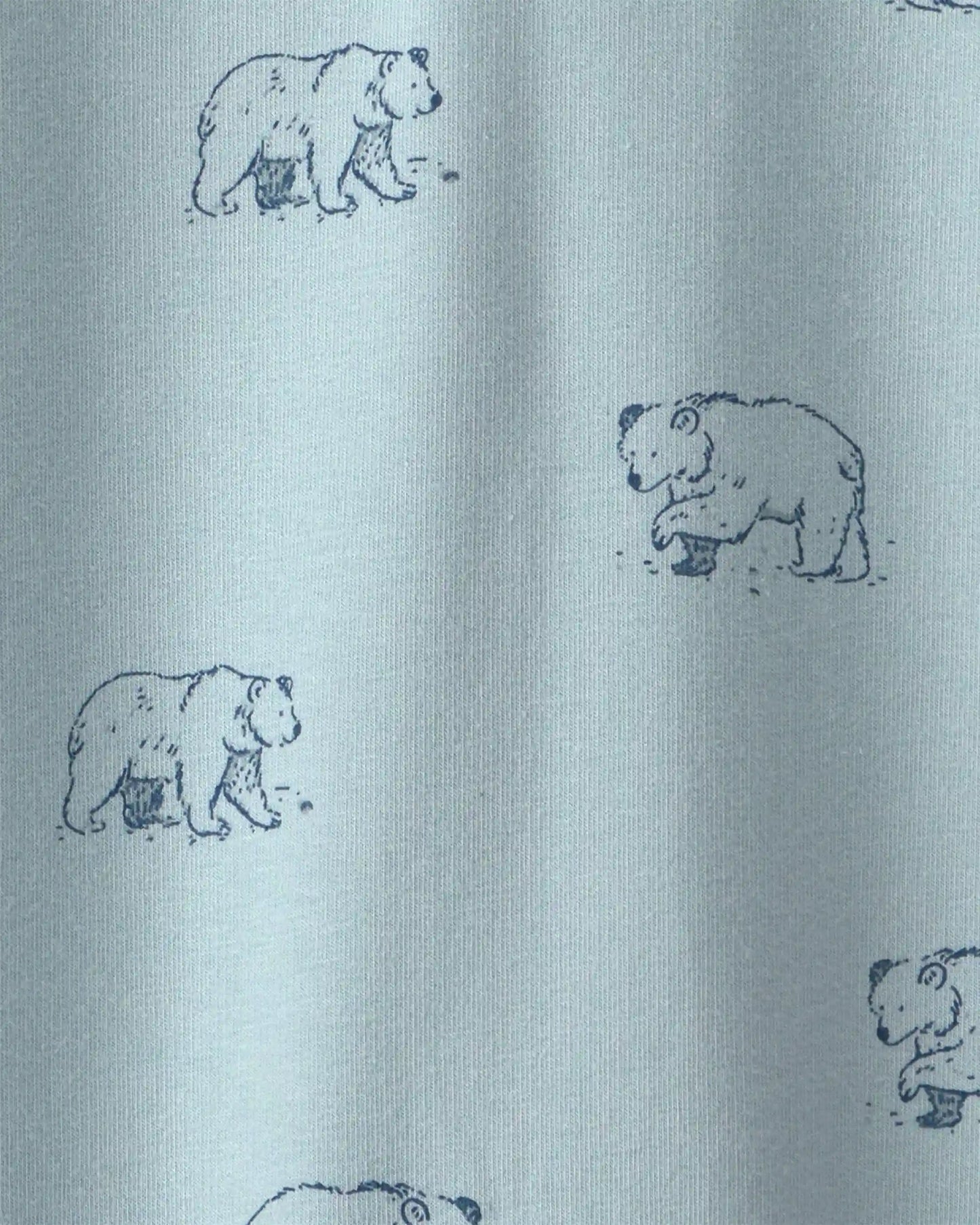 Baby Organic Cotton French Terry Jumpsuit in Winter Bears