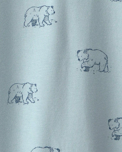 Baby Organic Cotton French Terry Jumpsuit in Winter Bears