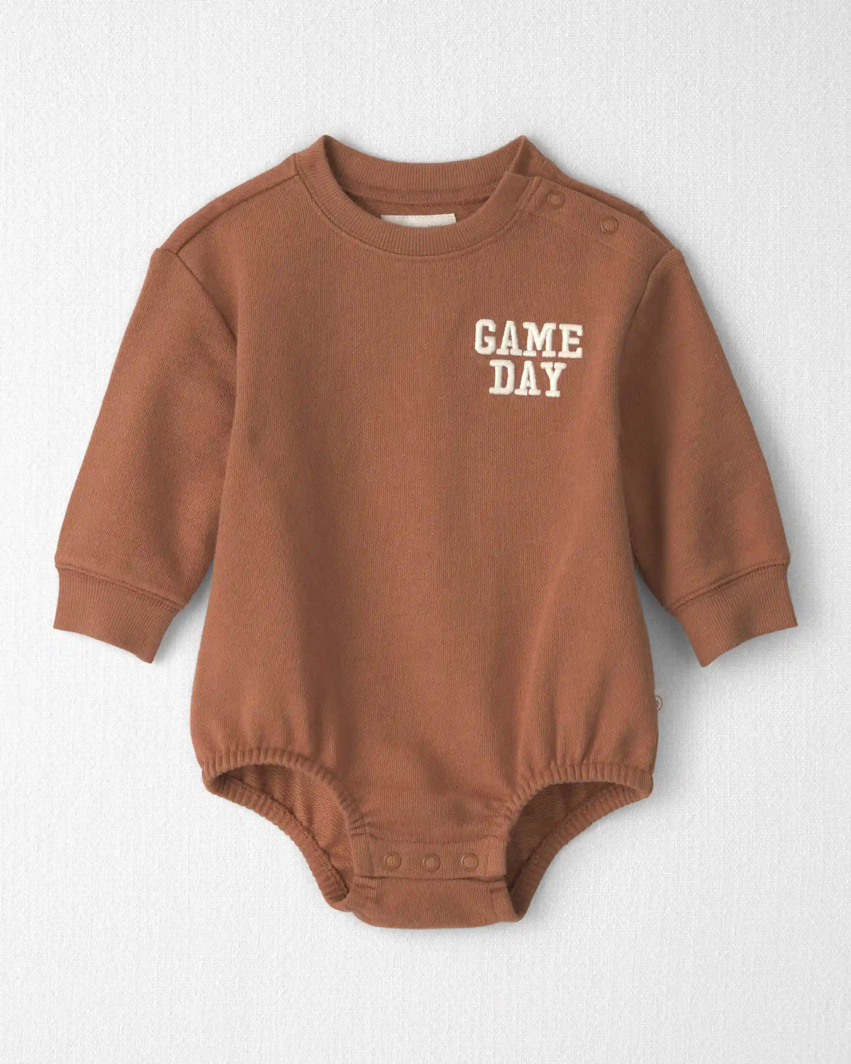Baby Organic Cotton 'Game Day' French Terry Graphic Bubble