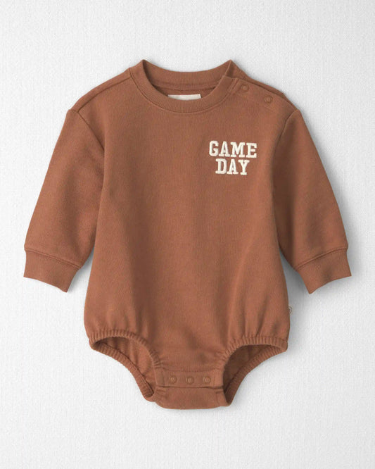 Baby Organic Cotton 'Game Day' French Terry Graphic Bubble