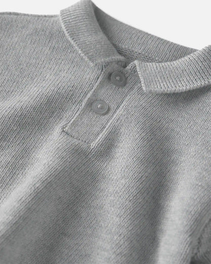Baby Boy Organic Cotton Sweater Knit Polo