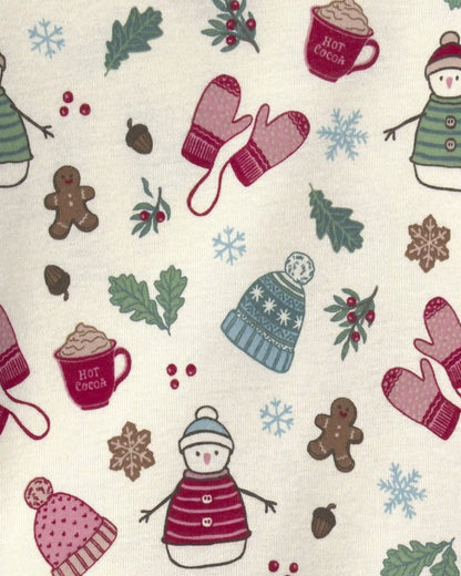 Baby Girl 2-Piece Organic Cotton Pajamas in Winter Wonderland