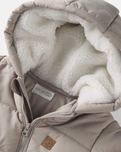 Baby 1-Piece Teddy Fleece Snowsuit Made with Recycled Materials