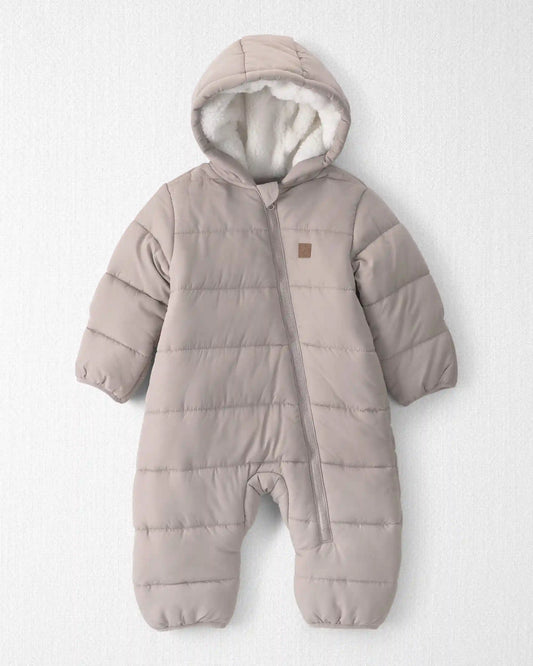 Baby 1-Piece Teddy Fleece Snowsuit Made with Recycled Materials