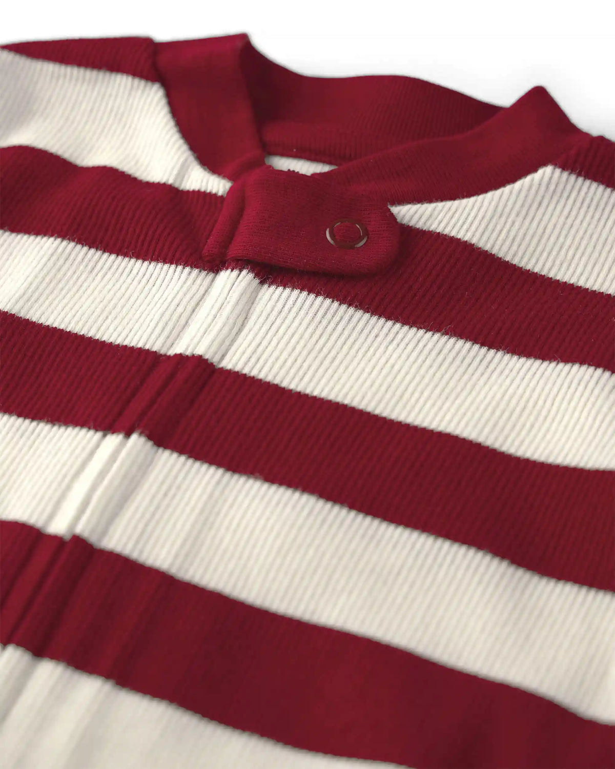 Baby Organic Cotton Ribbed Sleep & Play Pajamas in Stripes