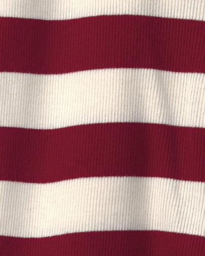 Baby Organic Cotton Ribbed Sleep & Play Pajamas in Stripes