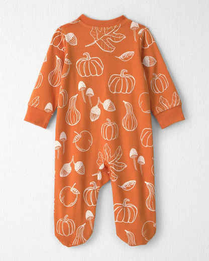 Baby Organic Cotton Sleep & Play Pajamas in Autumn Gourds