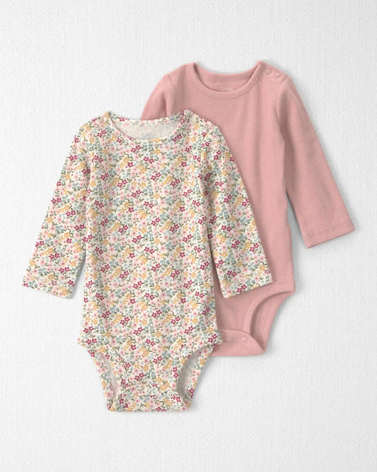 Baby Girl 2-Pack Organic Cotton Bodysuits