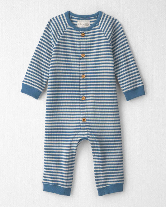 Baby Organic Cotton Waffle Knit Jumpsuit