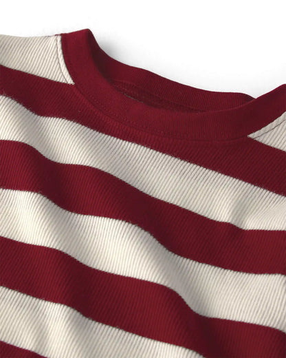 Baby 2-Piece Organic Cotton Ribbed Pajamas in Stripes