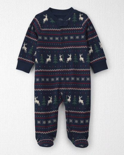 Baby Organic Cotton Fair Isle Sleep & Play Pajamas