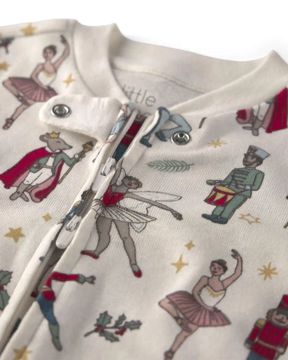 Baby Organic Cotton Sleep & Play Pajamas in Nutcracker