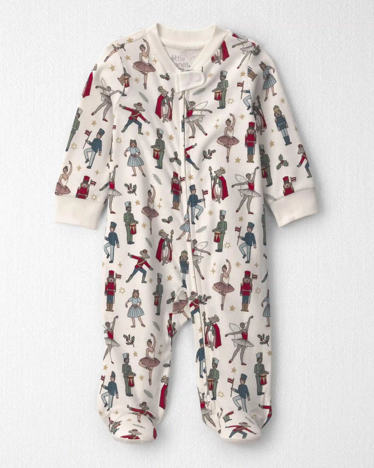 Baby Organic Cotton Sleep & Play Pajamas in Nutcracker