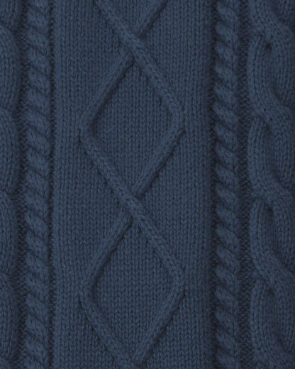 Baby Boy Organic Cotton Cable Knit Overalls