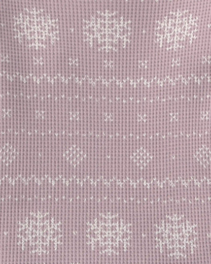 Baby Girl 2-Piece Fair Isle Waffle Knit Pajamas Made with Organic Cotton